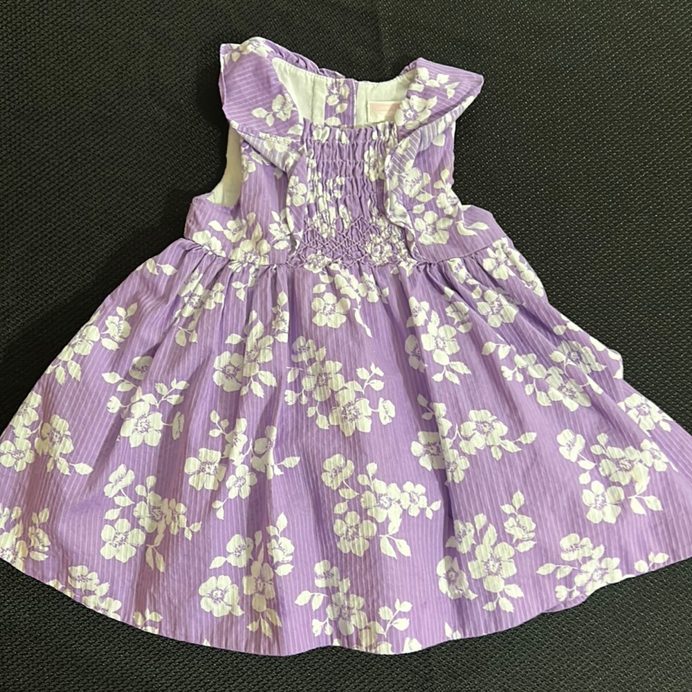 Janie and Jack layette purple dress